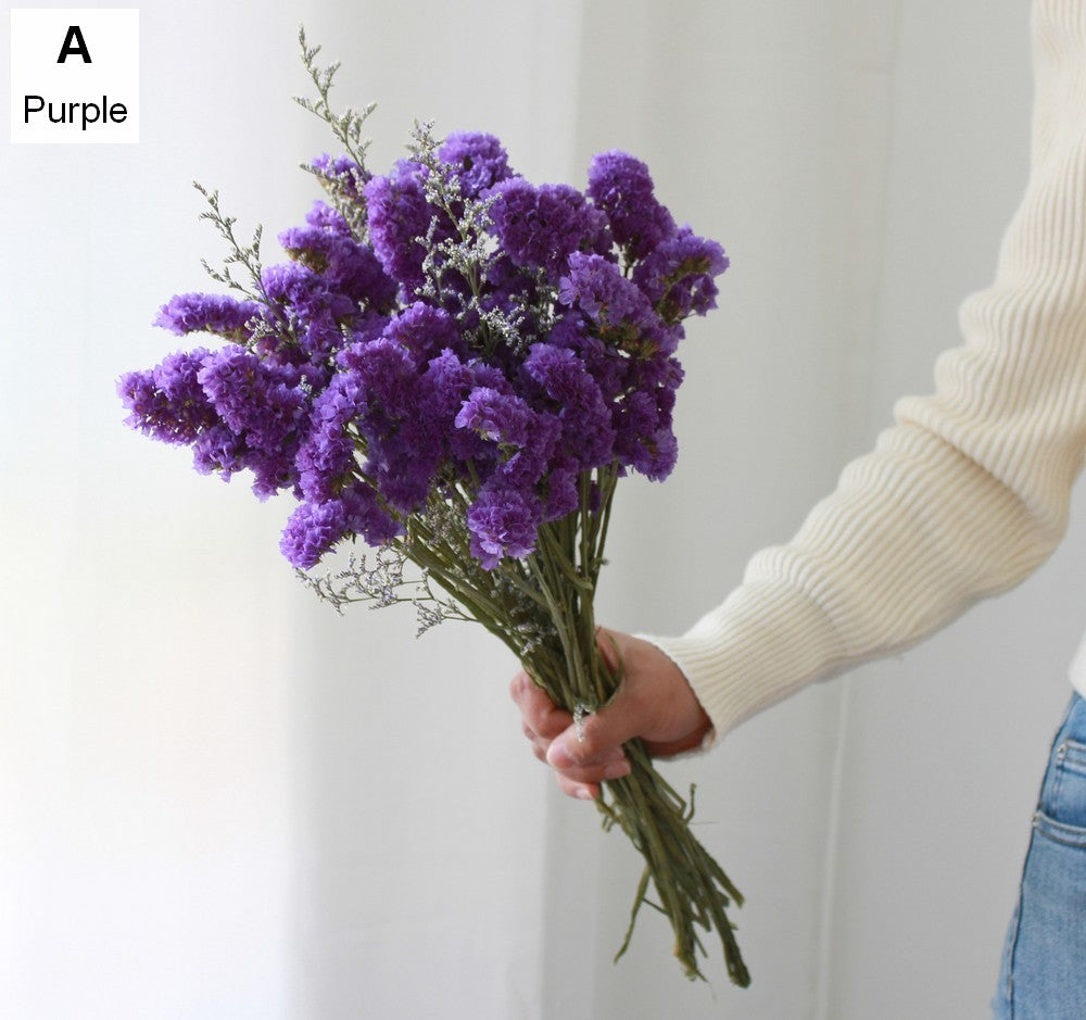 A Bunch Dried Myosotis Flowers with Limoniums, Dried Flowers, Flower Bunches, Dried Floral-Silvia Home Craft