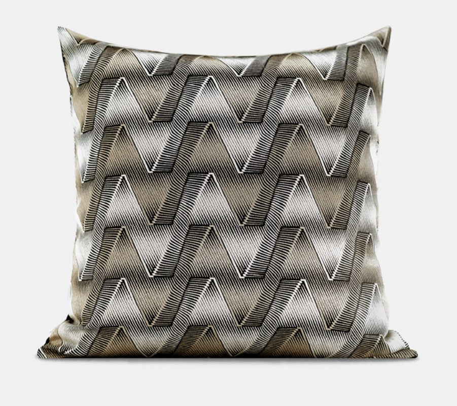 Large Square Decorative Throw Pillows for Couch, Geometric Modern Sofa Pillows, Large Decorative Throw Pillows, Geometric Sofa Pillows for Interior Design-Silvia Home Craft