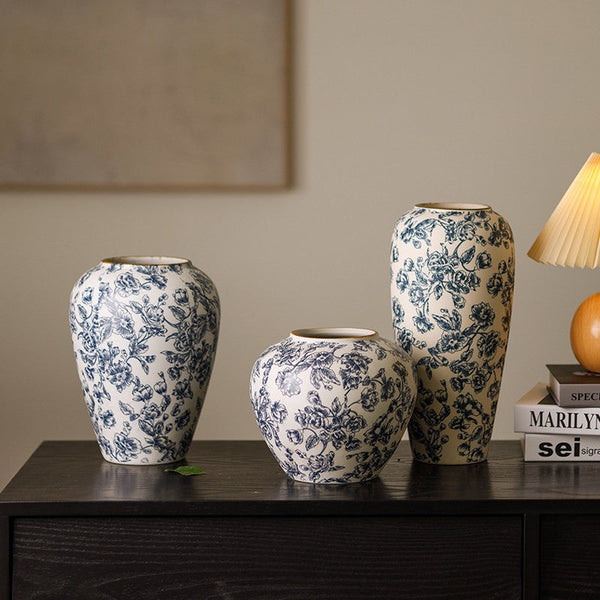 Centerpiece on Dining Table, Flower Vase on Table, Handmade Water Holding Flower Vases, Porcelain Flower Vases, Modern Ceramic Bouquet Vases-Silvia Home Craft