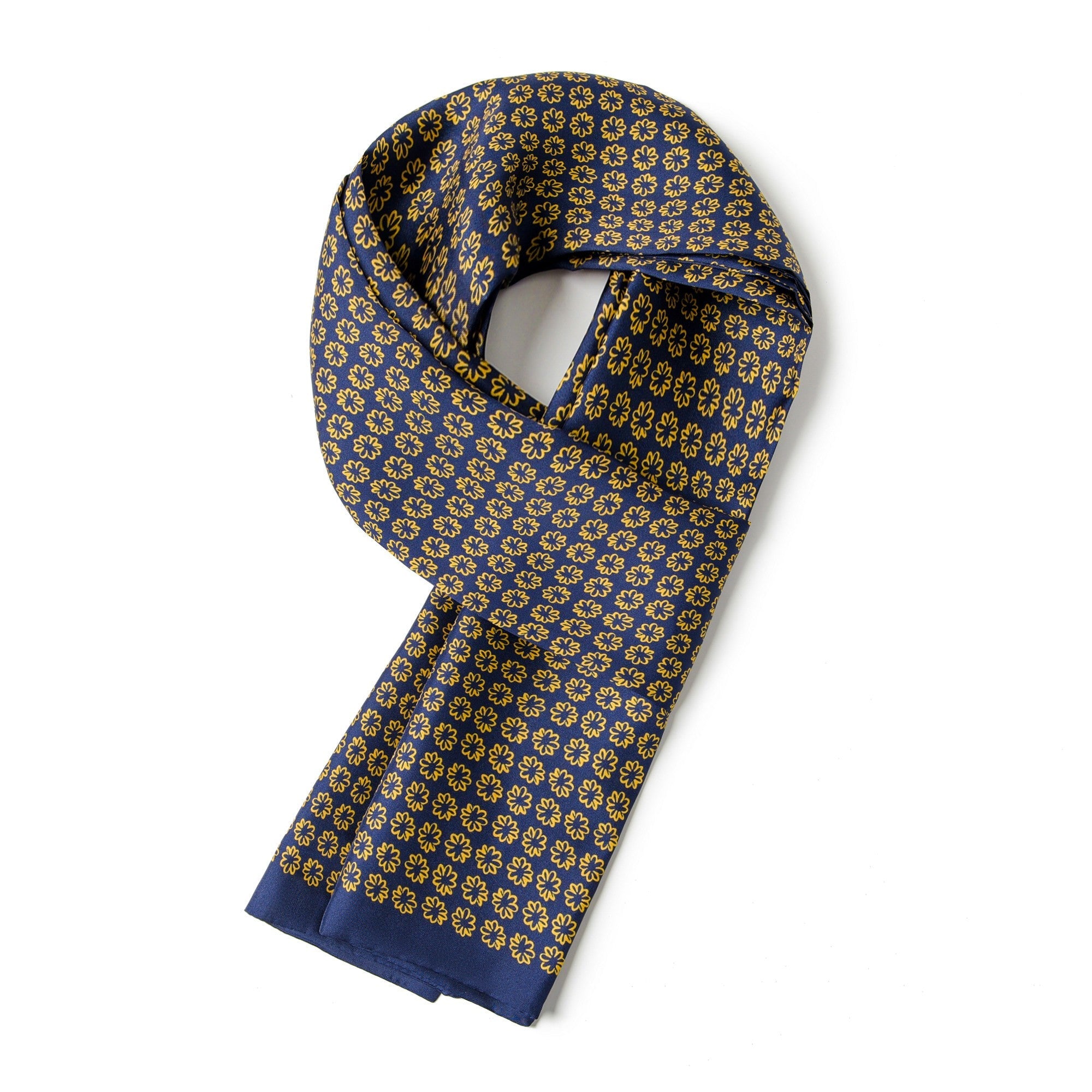 Soft Mens Silk Scarf Long Plain Neckwear Lightweight Luxury Dress