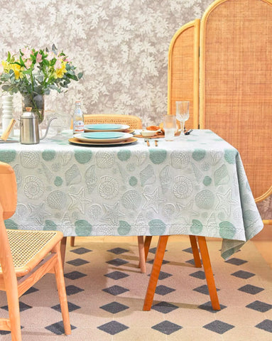 Modern Dining Room Table Cloths, Farmhouse Table Cloth, Wedding Tablecloth, Square Tablecloth for Round Table, Cotton Rectangular Table Covers for Kitchen-Silvia Home Craft