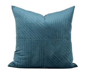 Large Decorative Throw Pillow for Couch, Blue Modern Sofa Pillows, Simple Modern Throw Pillows for Couch, Large Square Pillows-Silvia Home Craft