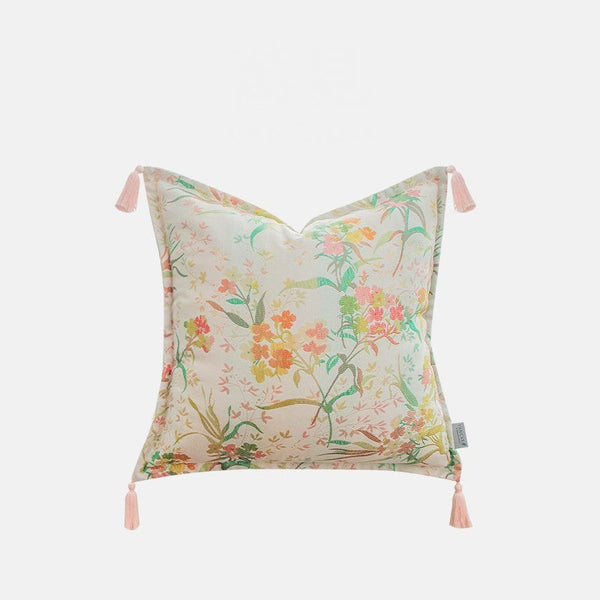Decorative Pillows for Bed, Living Room Decorative Pillows, Modern Decorative Cushions, Decorative Pillow Arrangement Ideas for Interior Design, Embroidered Floral Bird Pattern Pillow Covers-Silvia Home Craft