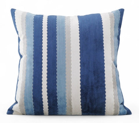 Contemporary Square Modern Throw Pillows for Couch, Large Abstract Blue Decorative Throw Pillows, Simple Throw Pillow for Interior Design, Modern Sofa Pillows-Silvia Home Craft