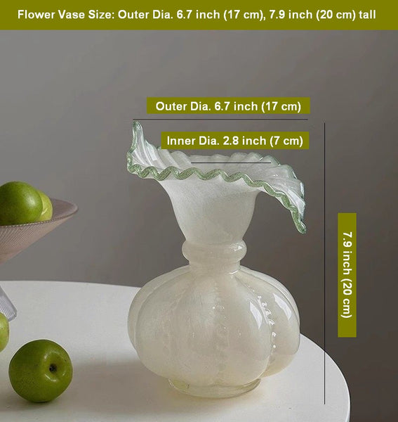 Creative Modern Vase for Living Room, Decorative Flower Vases on Table, Small Flower Vase, Modern Glass Flower Vases, Handmade Glass Bud Vases-Silvia Home Craft