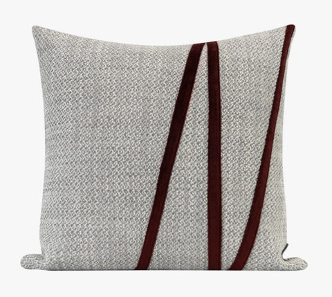 Light Gray Contemporary Throw Pillow for Living Room, Simple Modern Sofa Throw Pillows, Modern Decorative Throw Pillows for Couch-Silvia Home Craft