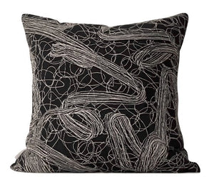 Decorative Pillow for Interior Design, Black Modern Throw Pillows, Simple Modern Throw Pillow for Couch, Modern Sofa Pillow Covers-Silvia Home Craft