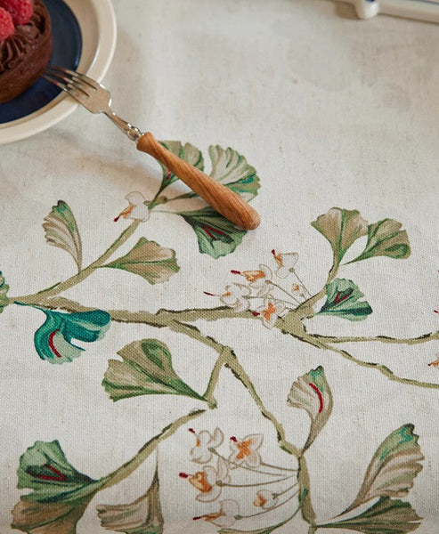 Extra Large Modern Rectangular Tablecloth for Dining Room Table, Ginkgo Leaves Table Covers, Square Tablecloth for Kitchen, Large Tablecloth for Round Table-Silvia Home Craft