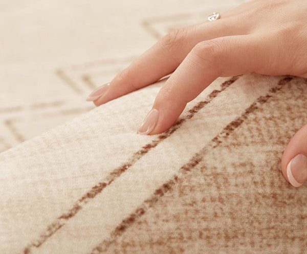 Modern Rugs under Dining Room Table, Geometric Modern Carpets for Office, Abstract Modern Rugs for Living Room, Contemporary Modern Rugs Next to Bed-Silvia Home Craft