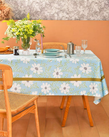 Modern Table Cloths for Dining Room, Farmhouse Cotton Table Cloth, Kitchen Rectangular Table Covers, Square Tablecloth for Round Table, Wedding Tablecloth-Silvia Home Craft