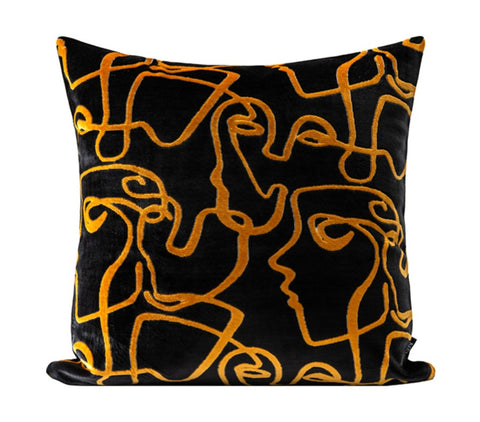 Modern Sofa Throw Pillows for Bedroom, Large Decorative Sofa Pillows, Abstract Contemporary Pillow for Couch-Silvia Home Craft