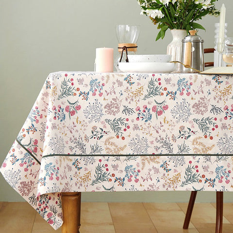 Large Rectangle Tablecloth for Dining Room Table, Rustic Table Covers for Kitchen, Country Farmhouse Tablecloth, Square Tablecloth for Round Table-Silvia Home Craft