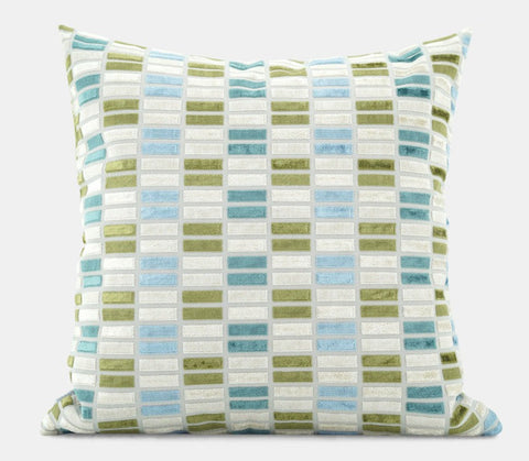 Modern Throw Pillows, Green Modern Sofa Pillows, Large Square Pillows, Decorative Pillows for Couch, Decorative Throw Pillows for Living Room Couch-Silvia Home Craft