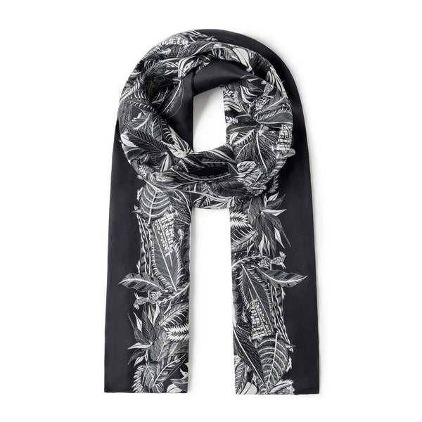 Silk Scarf For Suit, British Style Long Scarf, Business Silk Scarf Men, Formal Wear Silk Scarf, Silk Ascot For Men, Luxury Silk Neck Scarf, Mens Spring Autumn Scarf, Lightweight Silk Scarf Men-Silvia Home Craft