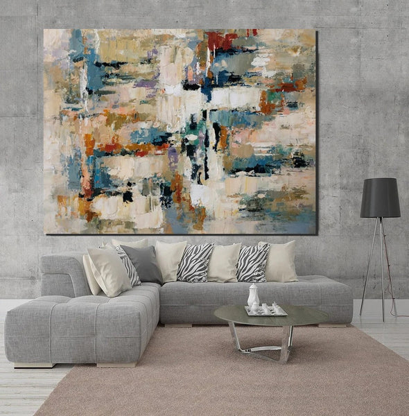 Extra Large Paintings, Acrylic Abstract Art, Modern Abstract Acrylic Painting, Living Room Wall Painting, Large Paintings for Living Room-Silvia Home Craft