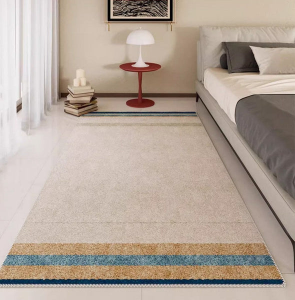 Modern Rugs under Dining Room Table, Abstract Area Rugs for Living Room, Modern Carpets for Kitchen, Geometric Contemporary Modern Rugs Next to Bed-Silvia Home Craft