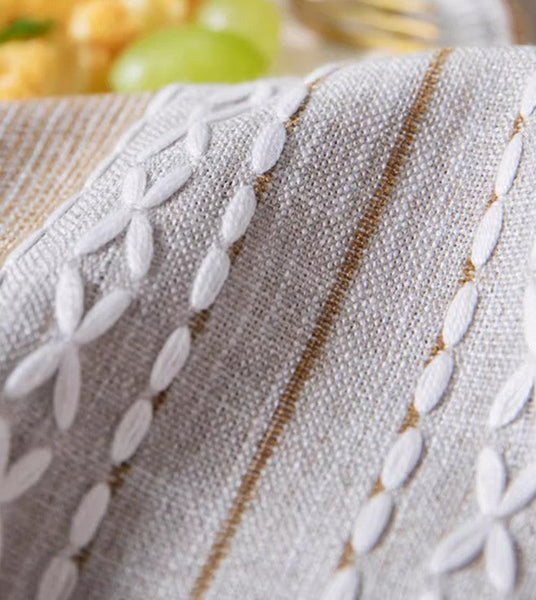Cotton and Linen Rectangle Table Covers for Dining Room Table, Rectangular Tablecloths for Coffee Table, Modern Table Cloth for Kitchen-Silvia Home Craft