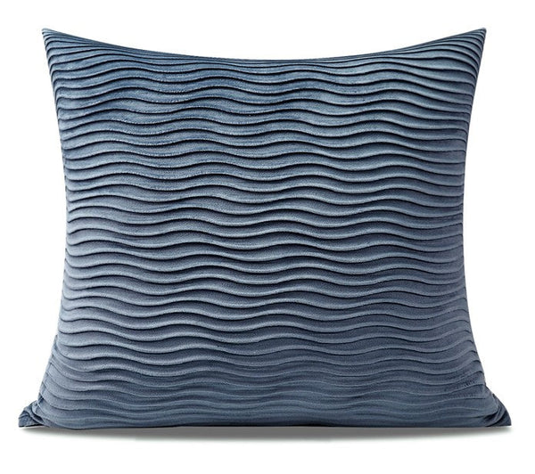 Abstract Blue Decorative Throw Pillows, Large Simple Throw Pillow for Interior Design, Geometric Contemporary Square Modern Throw Pillows for Couch-Silvia Home Craft