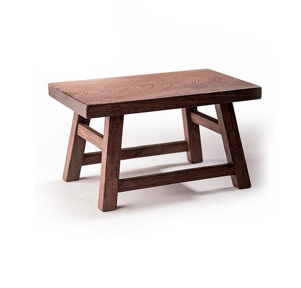 Shoe-changing Stool, Solid Wood low Stool, Wenge Wood Stool, Children's Wooden Stool, Sofa Stool, Dining Table Stool-Silvia Home Craft