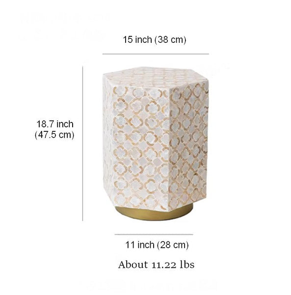 Creative Coffee Table, Contemporary Small Sofa Side Table, Shell Small Side Table, Portable Casual Side Table, Unique Small End Table-Silvia Home Craft