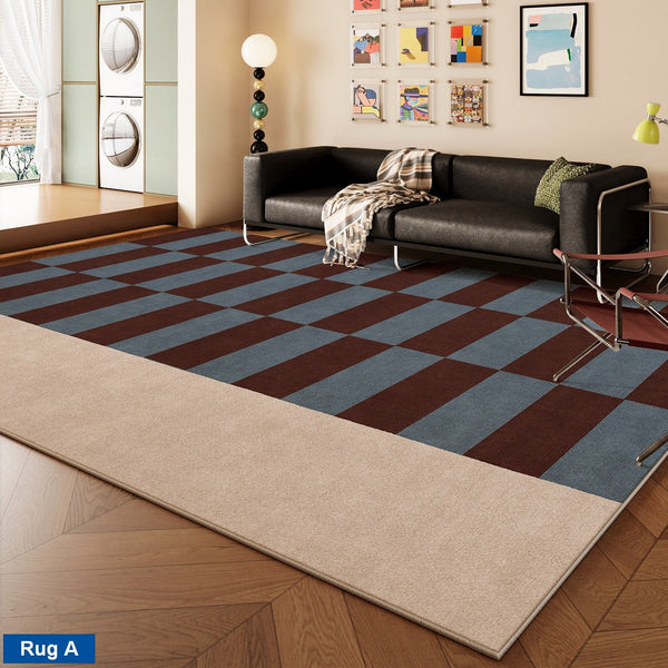 Colorful Modern Rugs for Living Room, Dining Room Geometric Modern Rugs, Mid Century Modern Rugs, Contemporary Modern Rugs under Coffee Table-Silvia Home Craft