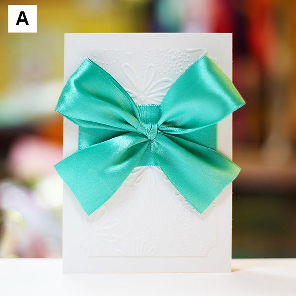 Beautiful Valentine's Day Greeting Card, Creative Birthday Greeting Card, Bowknot Greeting Cards, Original Handmade Wedding Greeting Card, Unique Anniversary Greeting Card to Lovers-Silvia Home Craft