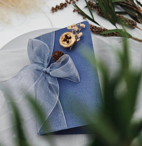 Creative Birthday Greeting Card, Unique Anniversary Greeting Card, Beautiful Valentine's Day Greeting Card, Wedding Greeting Card, Original Handmade Dried Flower Bowknot Greeting Cards-Silvia Home Craft