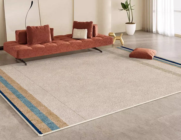 Modern Rugs under Dining Room Table, Abstract Area Rugs for Living Room, Modern Carpets for Kitchen, Geometric Contemporary Modern Rugs Next to Bed-Silvia Home Craft