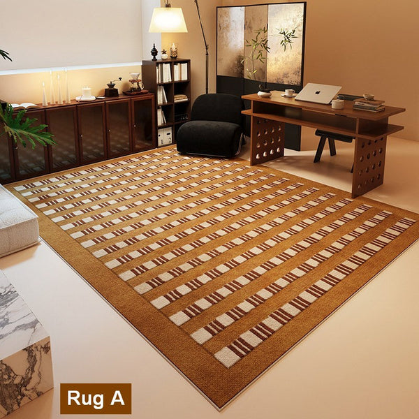 Modern Living Room Rug Ideas, Geometric Modern Rugs for Dining Room, Mid Century Colorful Rugs, Contemporary Abstract Rugs under Coffee Table-Silvia Home Craft