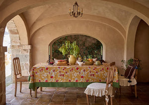 Farmhouse Table Cloth, Dining Room Flower Table Cloths, Large Square Tablecloth for Round Table, Extra Large Rectangular Table Covers for Kitchen-Silvia Home Craft