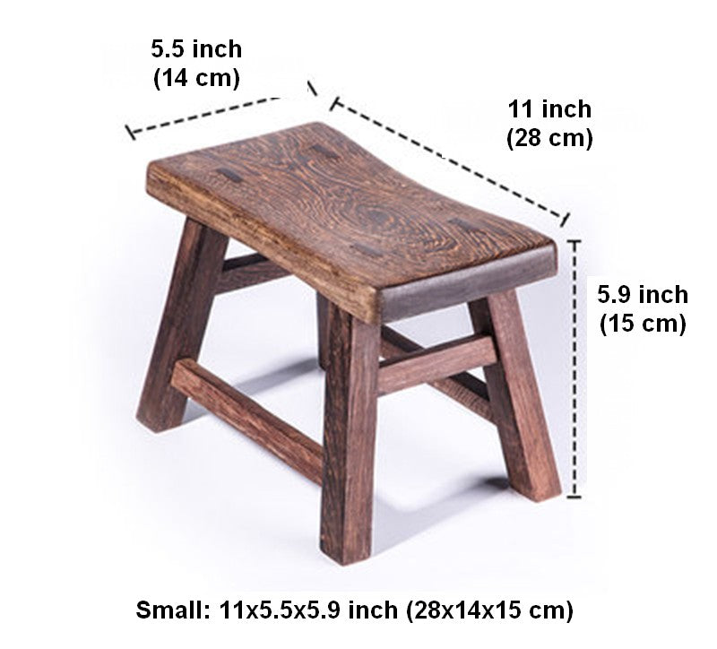 Wenge Wood Stool, Children's Wooden Stool, Shoe-changing Stool, Solid Wood low Stool, Sofa Stool, Dining Table Stool-Silvia Home Craft