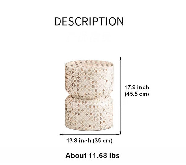 Elegant Small End Table, Modern Side Table, Contemporary Bedside Table, Bedside Small Side Table, Creative Coffee Table, Contemporary Side Table, Portable Casual Side Table, Shell Small Sofa Side Table-Silvia Home Craft