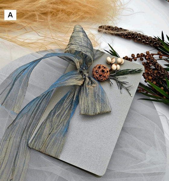 Creative Birthday Greeting Card, Unique Anniversary Greeting Card, Beautiful Valentine's Day Greeting Card, Wedding Greeting Card, Original Handmade Dried Flower Bowknot Greeting Cards-Silvia Home Craft