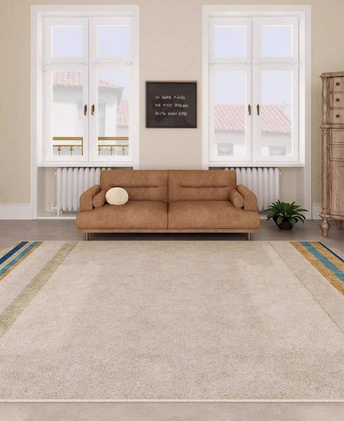 Modern Rugs under Dining Room Table, Abstract Area Rugs for Living Room, Modern Carpets for Kitchen, Geometric Contemporary Modern Rugs Next to Bed-Silvia Home Craft