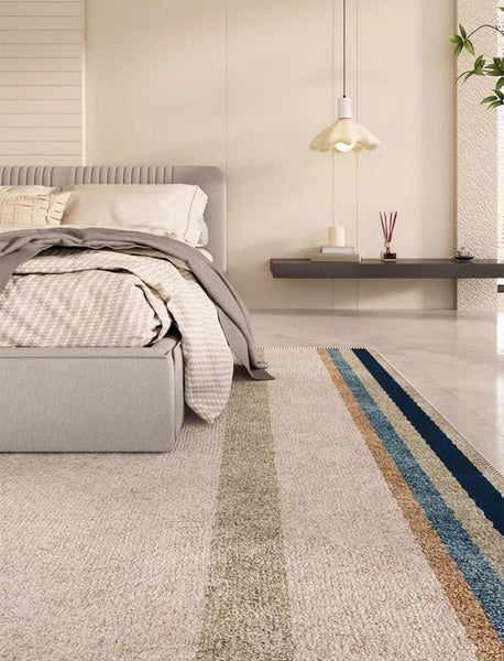 Modern Rugs under Dining Room Table, Abstract Area Rugs for Living Room, Modern Carpets for Kitchen, Geometric Contemporary Modern Rugs Next to Bed-Silvia Home Craft