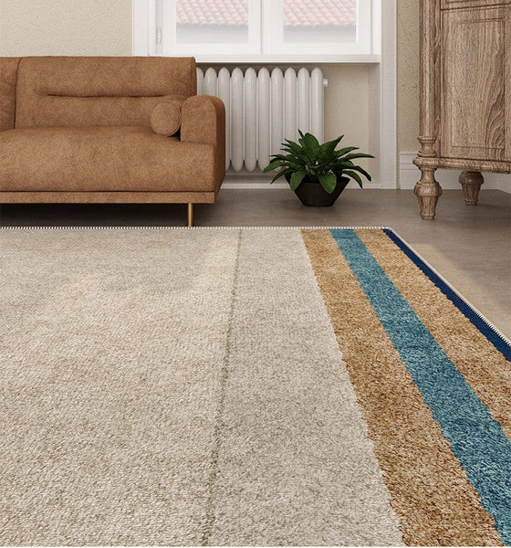 Modern Rugs under Dining Room Table, Abstract Area Rugs for Living Room, Modern Carpets for Kitchen, Geometric Contemporary Modern Rugs Next to Bed-Silvia Home Craft