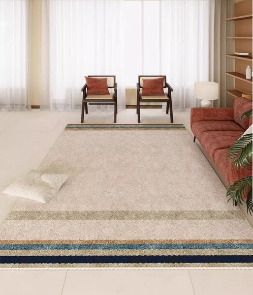 Modern Rugs under Dining Room Table, Abstract Area Rugs for Living Room, Modern Carpets for Kitchen, Geometric Contemporary Modern Rugs Next to Bed-Silvia Home Craft