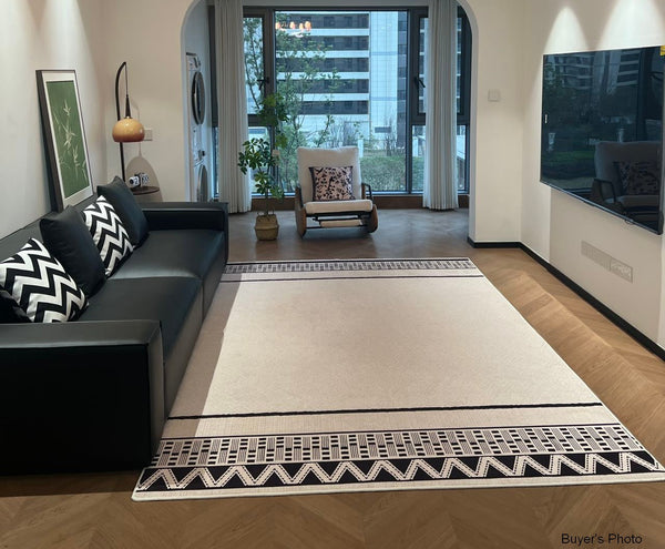 Large Geometric Contemporary Rugs, Mid Century Modern Rugs for Living Room, Abstract Contemporary Modern Rugs for Dining Room-Silvia Home Craft