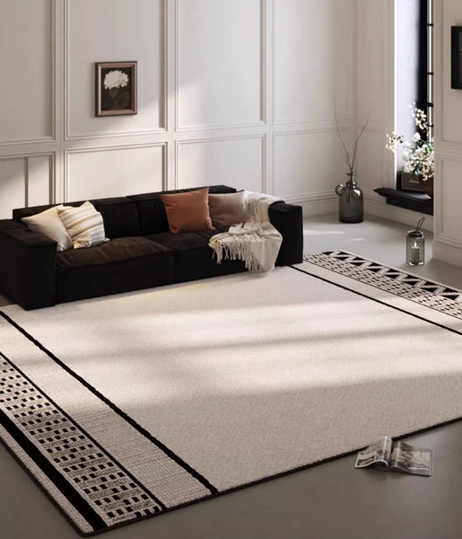 Mid Century Modern Rugs for Living Room, Abstract Contemporary Modern Rugs for Dining Room, Geometric Contemporary Rugs-Silvia Home Craft