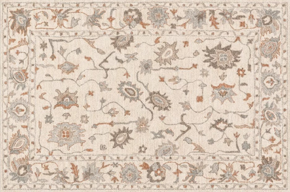 Flower Pattern Modern Rugs for Farmhouse, Bedroom Modern Rugs, Modern Rugs for Dining Room, Modern Rugs for Living Room-Silvia Home Craft