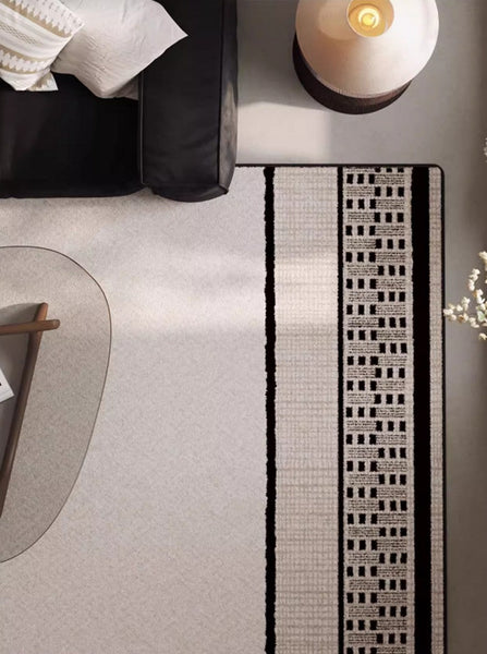 Large Geometric Contemporary Rugs, Mid Century Modern Rugs for Living Room, Abstract Contemporary Modern Rugs for Dining Room-Silvia Home Craft