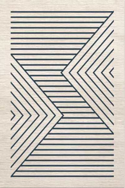 Contemporary Rugs for Living Room, Bathroom Runner Rugs, Bohemian Stripe Runner Rugs Next to Bed, Large Modern Rugs for Dining Room-Silvia Home Craft
