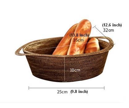 Indonesia Hand Woven Storage Basket, Natural Fiber Decorative Baskets, Small Rustic Food Basket-Silvia Home Craft