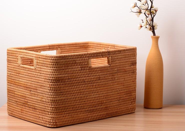 Large Handwoven Laundry Storage Basket For Clothes Collection