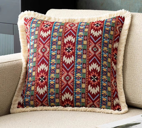Decorative Throw Pillows for Bedroom, Bohemian Decorative Sofa Pillows for Living Room, Extra Large Modern Geometric Pillows, Oriental Throw Pillow for Couch-Silvia Home Craft