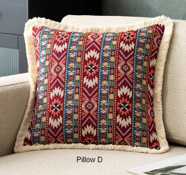 Large Bohemian Decorative Sofa Pillows for Living Room, Modern Geometric Pillows, Decorative Throw Pillows for Bedroom, Oriental Throw Pillow for Couch-Silvia Home Craft