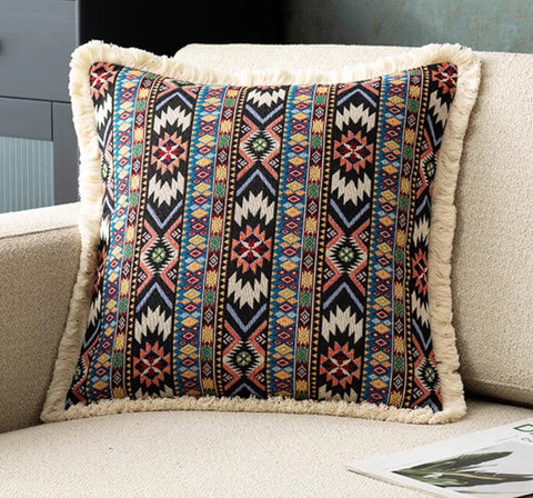 Extra Large Modern Geometric Pillows, Decorative Throw Pillows for Bedroom, Bohemian Decorative Sofa Pillows for Living Room, Oriental Throw Pillow for Couch-Silvia Home Craft