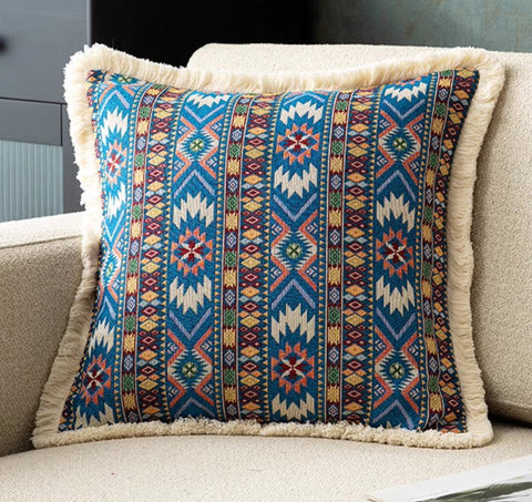 Large Bohemian Decorative Sofa Pillows for Living Room, Modern Geometric Pillows, Decorative Throw Pillows for Bedroom, Oriental Throw Pillow for Couch-Silvia Home Craft