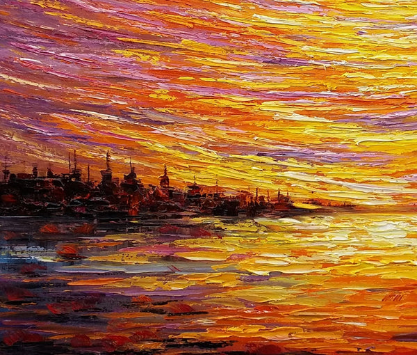 Landscape Painting, Large Wall Art, Canvas Art, Abstract Art, Original Artwork, Custom Canvas Painting, Modern Art, Oil Painting 220-Silvia Home Craft