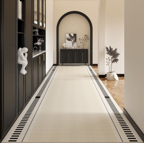 20 Feet Kitchen Runner Rugs, Extra Long Narrow Runner Rugs, 25 Feet Contemporary Modern Long Hallway Runners, Washable Entryway Runner Rug Ideas-Silvia Home Craft